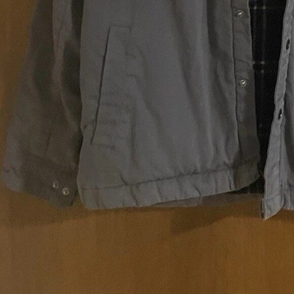 O’Neill Fleece Lined Jacket Mens S Gray Snap Button 4 Pockets Cotton - Picture 6 of 8